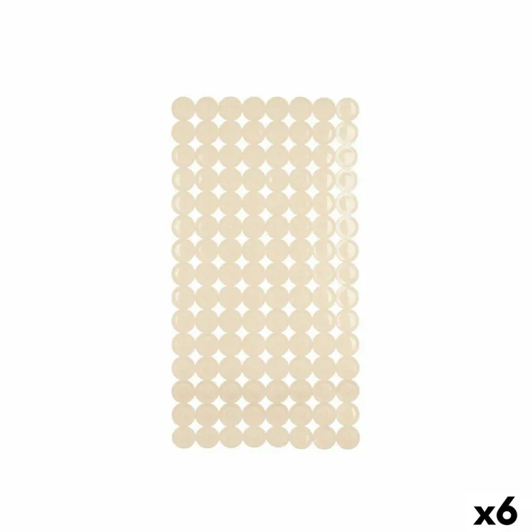 Rutschfeste Duschmatte Beige PVC 68 x 36 x 1 cm 6 Stck Badematte