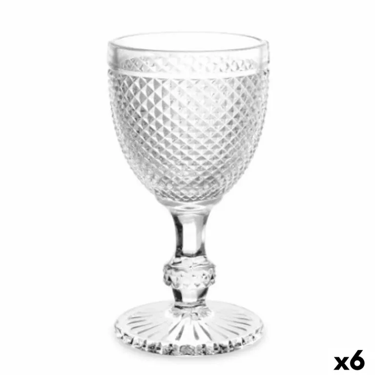 Weinglas Diamant Durchsichtig Glas 330 ml 6 Stck