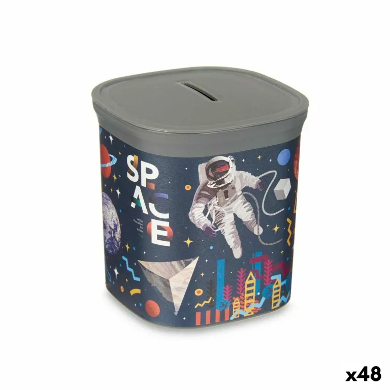 Sparbchse Bunt Astronaut Kunststoff 9 x 10,2 x 9 cm 48 Stck