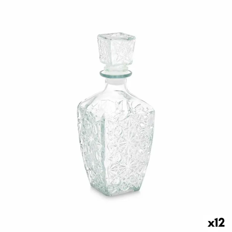 Glas-Flasche Likr Sterne Durchsichtig 900 ml 12 Stck