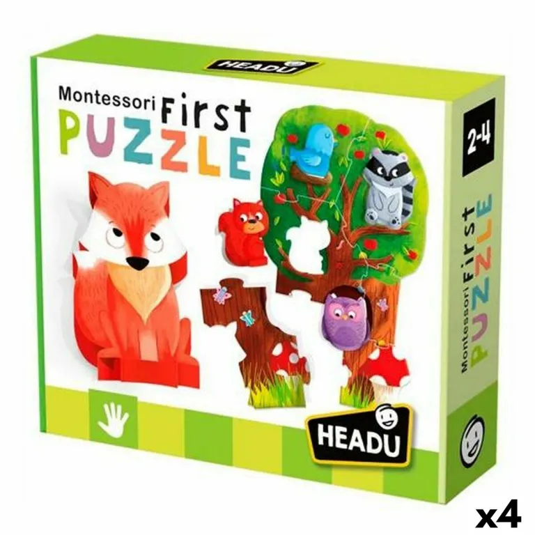 Headu Puzzle HEADU Montessori Wald 4 Stck