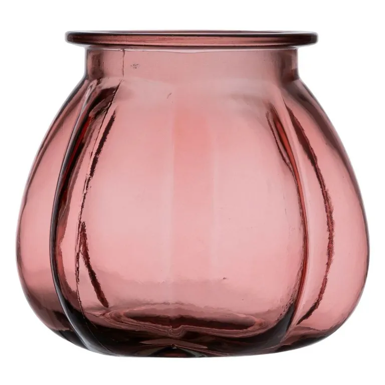 Vase Rosa Recyceltes Glas 18 x 18 x 16 cm