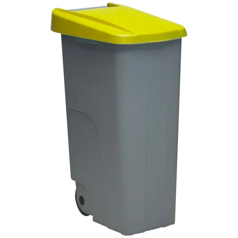 Denox Abfalleimer Recycling Papierkorb Gelb 110 L 42 x 57 x 88 cm
