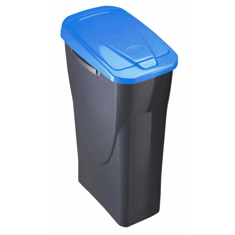 Mondex Abfalleimer Recycling Papierkorb Ecobin Blau mit Deckel 25 L