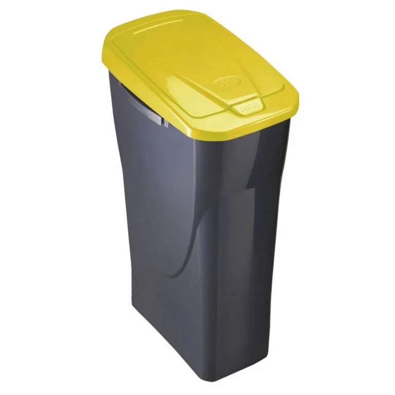 Mondex Abfalleimer Recycling Papierkorb Ecobin Gelb mit Deckel 25 L