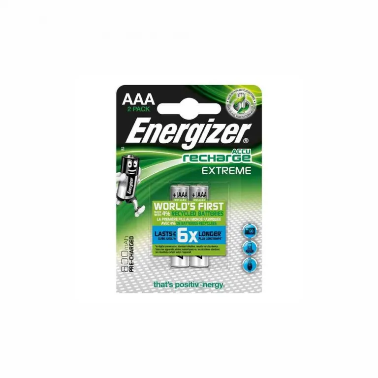 Energizer Akkus E300624300 AAA HR03 800 mAh Silber