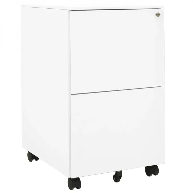 Aktenschrank mit Rollen Wei 39x45x67 cm Stahl