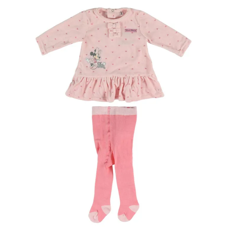 Minnie mouse Baby Outfit Pullover & Strumpfhose Bekleidungs-Set Minnie Mouse Rosa