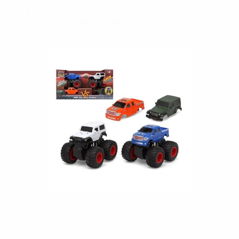 Kinderspielzeug Fahrzeuge-Set Monstertruck Cross County 360 umbaubar 4-teilig