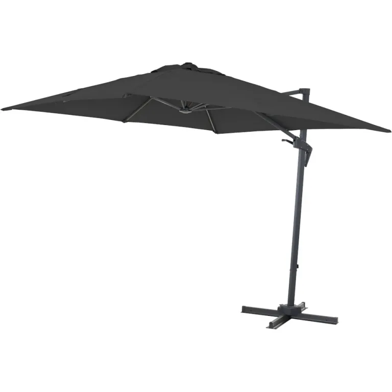 Vito Ampelschirm anthrazit/anthrazit 250 x 250 cm Gestell Aluminium/Stahl anthrazit Bezug 100% Polyester 180g/m² anthrazit UPF50 