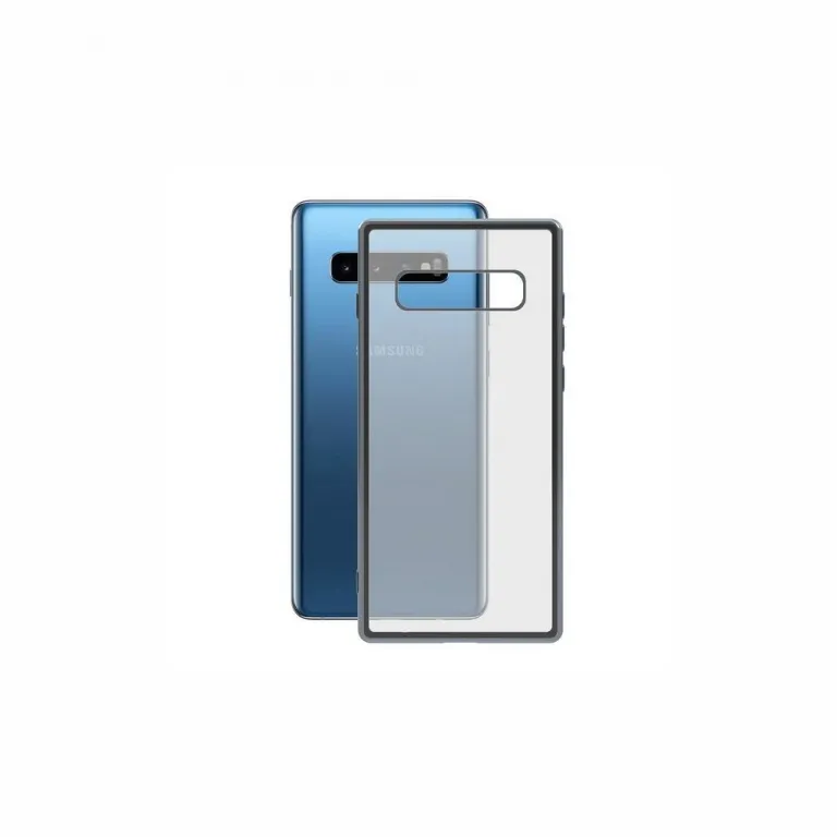 Samsung Handyhlle Schutzhlle Bumper Galaxy S10 Flex Metal TPU Durchsichtig Grau Metallic Smartphone-Cover