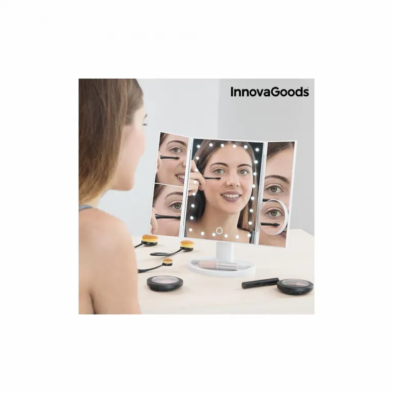 InnovaGoods 4 in 1 Kosmetikspiegel mit Vergrerung und LED Licht