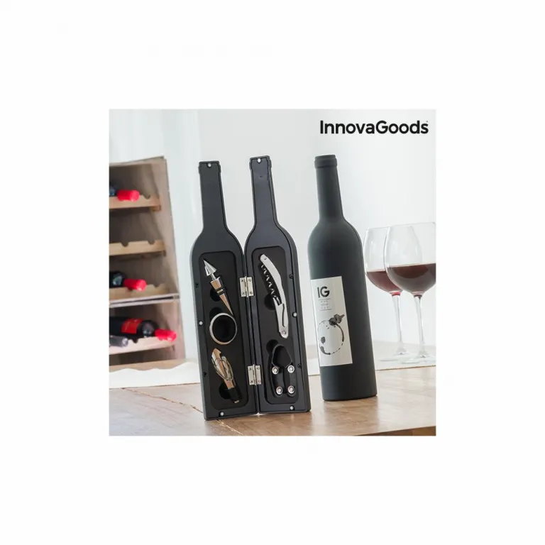 InnovaGoods Wein Zubehrset in Flaschenoptik (5-teilig)