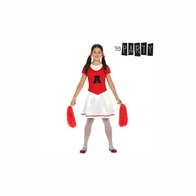 Karnevalskostm Faschingskostm Verkleiden Mdchen Cheerleaderin Kleid rot / ei