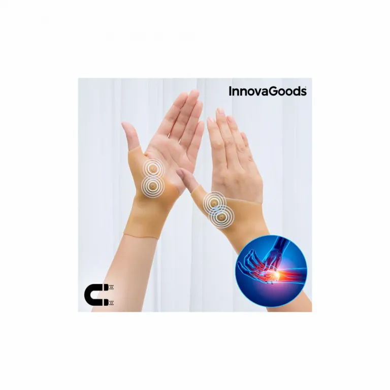 MassagegertMassageband InnovaGoods Magnet-Punkt-Kompressions-Armbnder 2er Pack