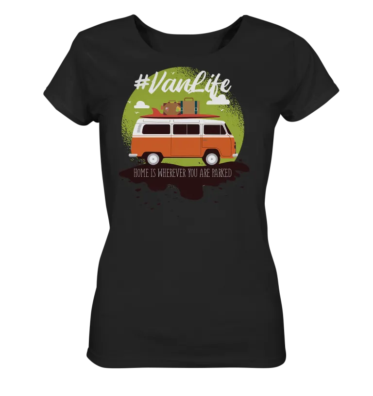 #Vanlife - Zuhause ist da, wo man parkt. - Ladies Organic Shirt Black