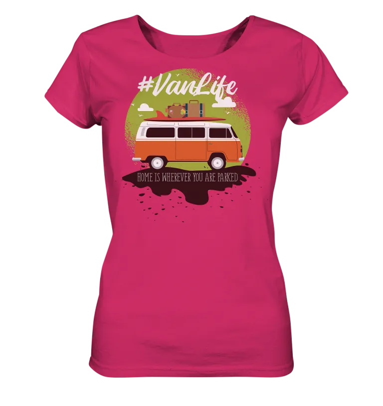 #Vanlife - Zuhause ist da, wo man parkt. - Ladies Organic Shirt Raspberry