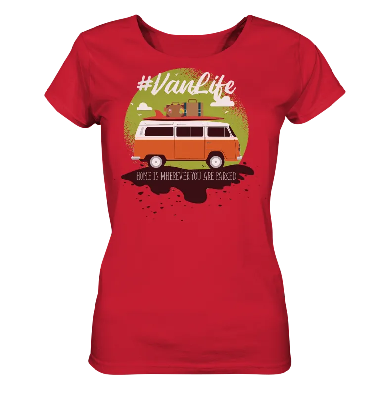 #Vanlife - Zuhause ist da, wo man parkt. - Ladies Organic Shirt Red