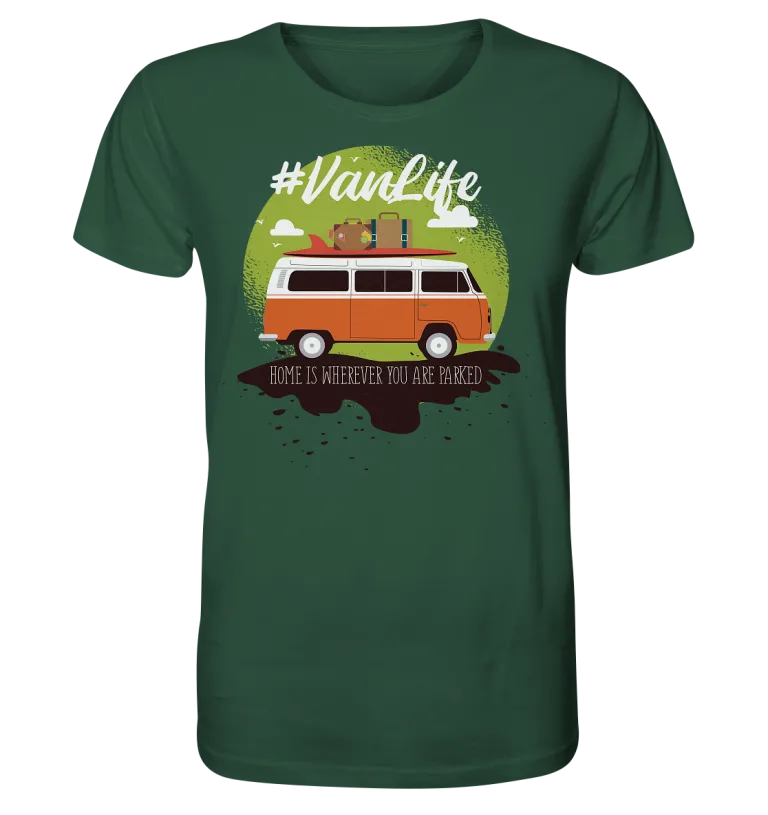#Vanlife - Zuhause ist da, wo man parkt. - Organic Shirt Bottle Green