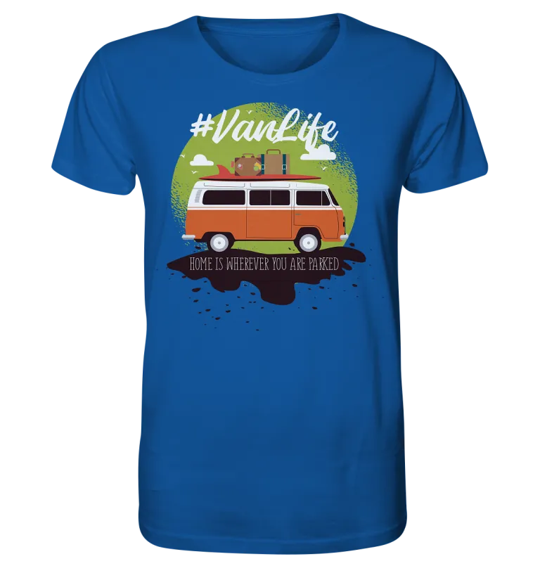#Vanlife - Zuhause ist da, wo man parkt. - Organic Shirt Royal Blue