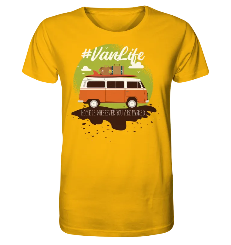#Vanlife - Zuhause ist da, wo man parkt. - Organic Shirt Spectra Yellow