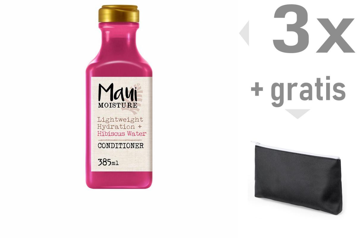 Sparset 3x Haarspülung Maui Feuchtigkeitsspendend Leicht und einfach zu handhaben Hibiskus 385 ml