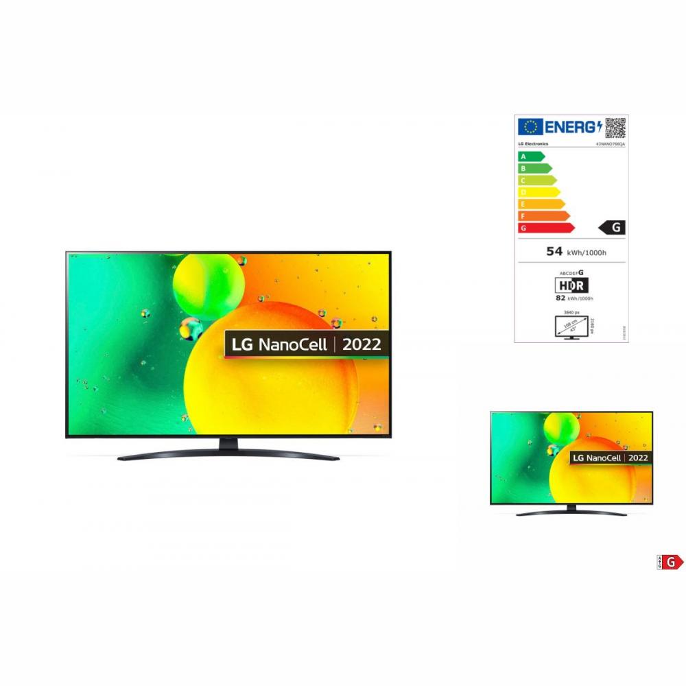 Lg Smart TV LG 43NANO766QA 43 4K ULTRA HD LED WI-FI 3840 X 2160 Px Ultra HD 4K N